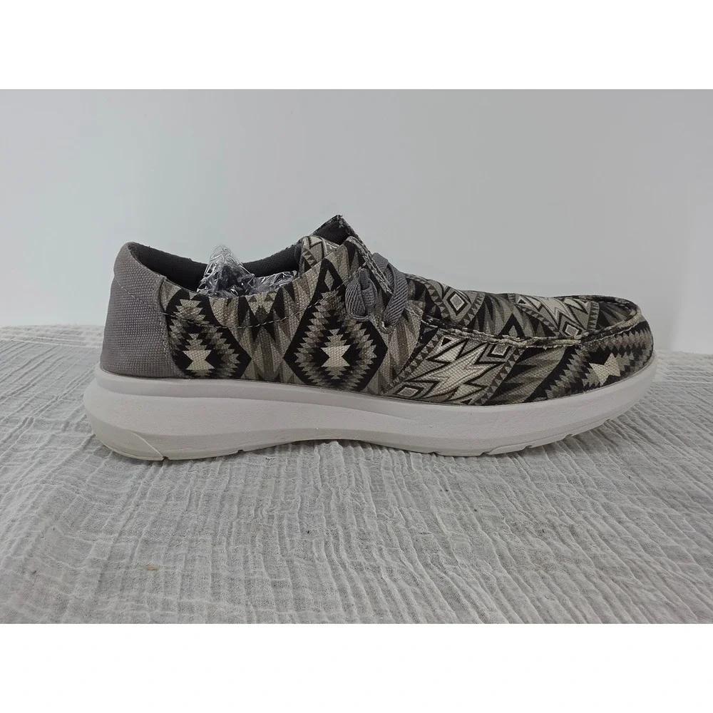 Ariat Hilo Mens Grey Southwestern Geometric Print Loafers 10050946 US 9D